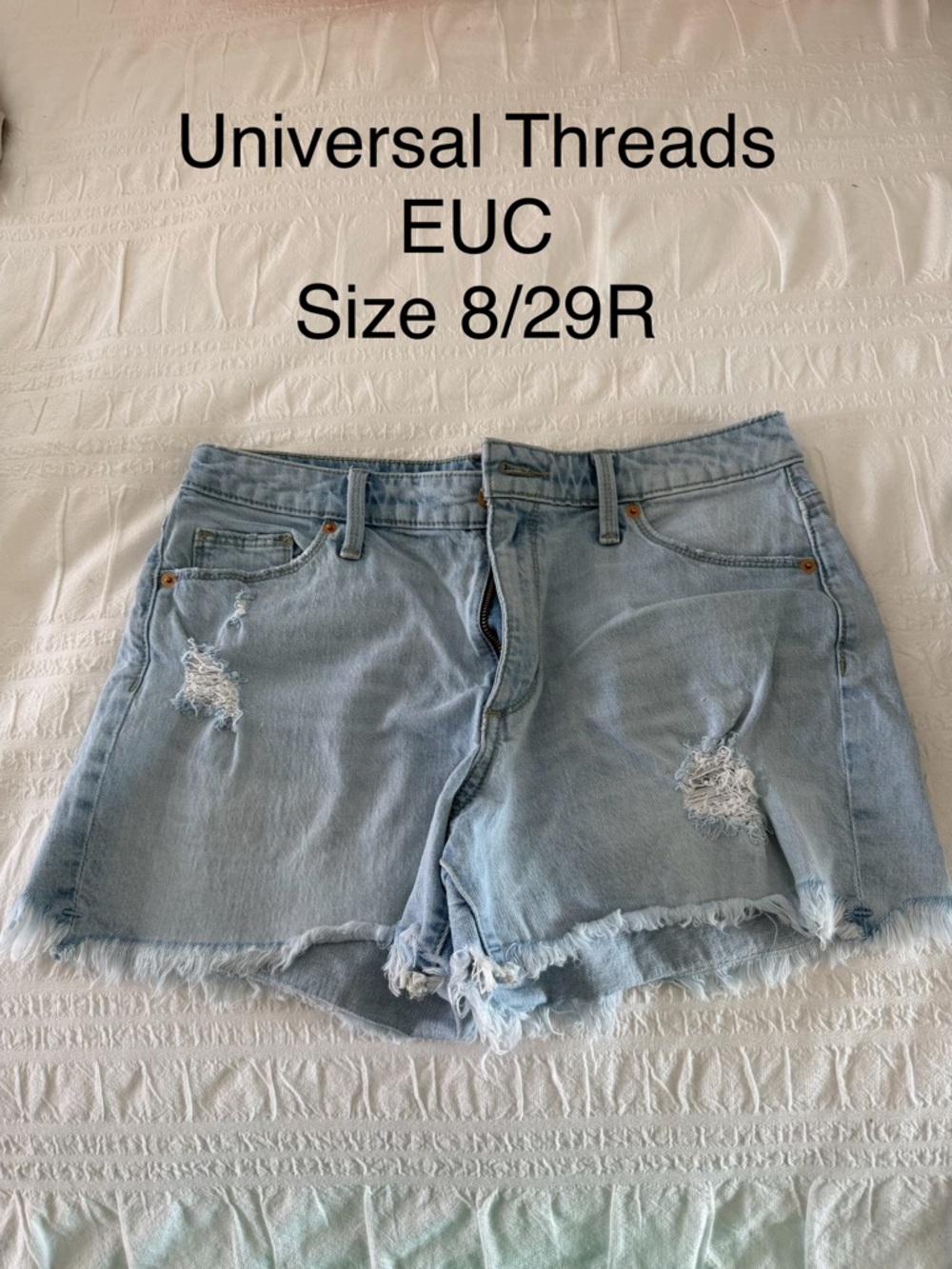 Universal Thread Light Blue Distressed Denim Cutoff Shorts